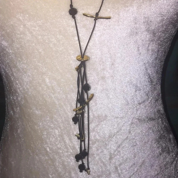 Angelo Barreta Made in Greece Y Gold Tone Necklace - Picture 2 of 8